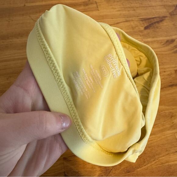 NWOT Girlfriend Collective Pale Yellow Padded Bikini Swim Top Size XXS - Picture 4 of 4